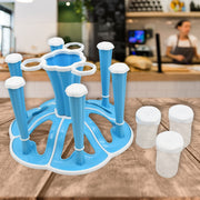 5589 Miracle Plastic Glass Stand  Tumbler Holder  Glass Holder For Kitchen  Dining Table 6 Glasses Stand With 3 Pepper Salt (Moq - 2 Pcs) thumbnail 2