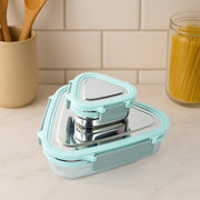 Ganesh Trinity 2-piece Stainless Steel Triangle Lunch Box Set thumbnail 5