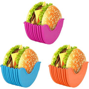 Silicone Burger Holder Snack Holder Reusable Burger Holder thumbnail 4