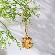 Golden Ganesh Leaf Design Keychain (1 Pc) thumbnail 3