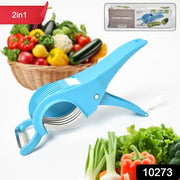 2 In 1 Vegetable   Fruit Multi Cutter 5 Blade Vegetable Cutter With Peeler (1 Pc  Multicolor) thumbnail 6