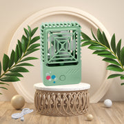 7608 Mini Desktop Fan Rechargeable Table Fan Handheld Fan Usb Fan Desk Fan Cooling Fan For Home  Office  Car  Multi Use Fan (Battery Not Include) thumbnail 4
