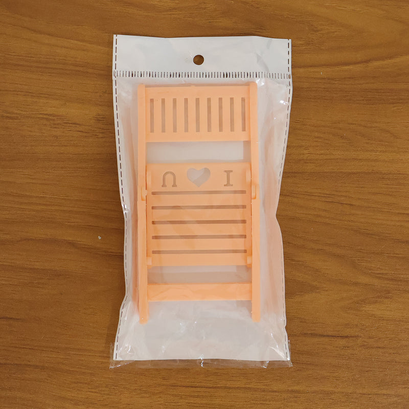 Mini Chair Shape Mobile Stand Holder (1 Pc  Peach Color)