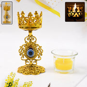 Flower Diwali Candle Holder With Plastic Stand (1 Set) thumbnail 1
