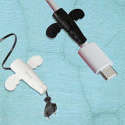 Silicone Data Cable Protector Angel Data Cable Protective Cover 2 In 1 Mobile Phone Cord Earphone Cord Saver Storage Tool thumbnail 4