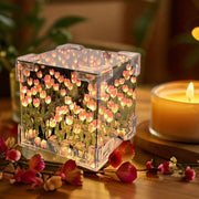 Decorative Tulip Flower Led Cube Night Lamp Set (1 Set  Mix Color) thumbnail 1