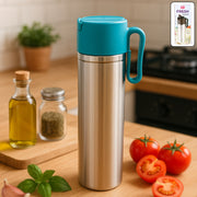 Stainless Steel Fresh Oil Pourer Bottle With Flip Lid And Handle Approx 1000ml (1 Pc) thumbnail 1