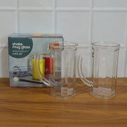 Prexo Plastic Shake Mug Glass With Handle (2 Pc Set 400 Ml Approx) thumbnail 6
