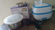 Electric Lunch Box 3 In 1 Food Heater  Cooker  Steamer With Stainless Steel Bowls (1 Set) thumbnail 6