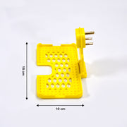 6498 Multi-purpose Wall Holder Stand For Charging Mobile Just Fit In Socket And Hang (Yellow) thumbnail 4