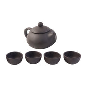 Premium Black Clay  Ceramic Tea Set With Teapot  4 Cups thumbnail 4