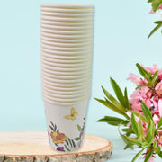 Disposable Paper Cups Disposable Tea Coffee Cups (24 Pcs Set  Mix Color  Design) thumbnail 2