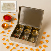 Multipurpose Premium Stainless Steel Jewelry Storage Organizer Box With 6 Compartments (1 Pc) thumbnail 1