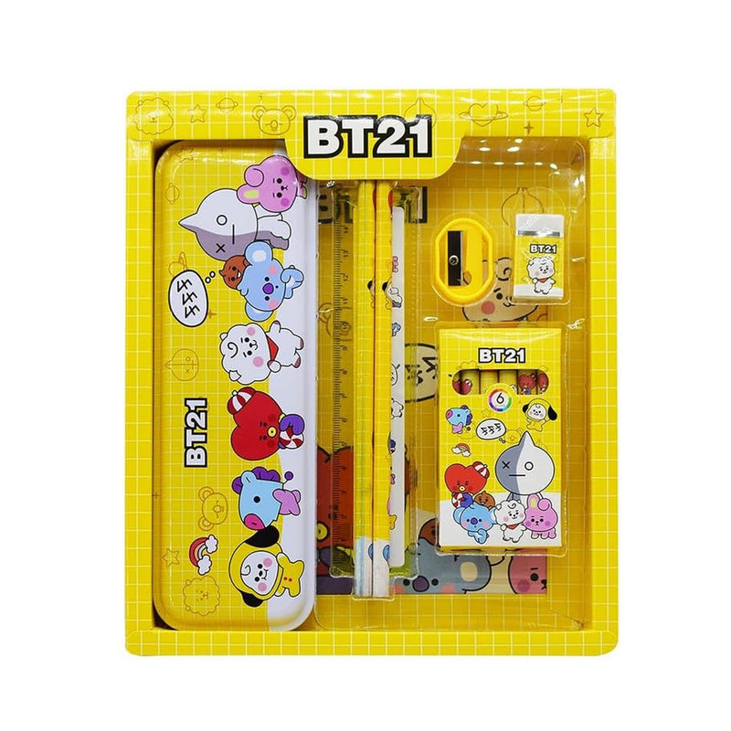 3294 Stationery Kit For Kids - Stationery Set Includes Metal Pencil Box Sharpener Pencil And Eraser Set School Supply Set Birthday Return Gift For Kids Boys Girls (12 Pc Set)