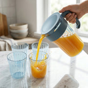 Multipurpose Plastic Water Juice Serving Jug With 4 Drinking Glasses Set (1 Set) thumbnail 2