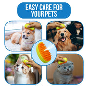 12918 3 In1 Cat Steamy Brush Self Cleaning Steam Cat Brush Cat Steamer Brush For Massage Cat Grooming Brush Pet Hair Removal Comb For Cat And Dog For Removing Tangled And Loose Hair thumbnail 3