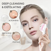 Silicone Face Scrubber Exfoliating Brush Manual Handheld Facial Cleansing Brush (1 Pc) thumbnail 2
