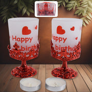 Tealight Holder Stylishly Shaped Candle Diya Stand Plastic Beautiful Design Festival (2 Pc  Mix Design) thumbnail 1
