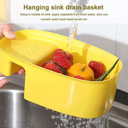 2833 Kitchen Dish Drainer And Drying Rack Sink Basket For Washing Bowls Utensils Vegetables Fruits Storage Organiser thumbnail 4