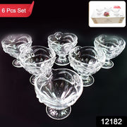 Glass Ice-cream Cup Set Home  Kitchen Serving Or Dessert Cup (6 Pcs Set) thumbnail 7