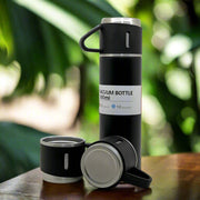 Stainless Steel Vacuum Flask Set With 3 Steel Cups Combo For Coffee Hot Drink And Cold Water Flask Ideal Gifting Travel Friendly Latest Flask Bottle. (500ml) thumbnail 1