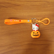 Cute Cartoon Cat  Pumpkin Theme Silicone Keychain (1 Pc) thumbnail 6