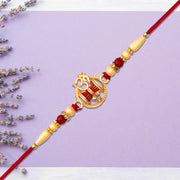 Designer Om Rakhi With Damru thumbnail 1
