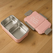 5583 Miracle Quick Lock Leak Proof 2 Compartment Stainless Steel Lunch Box Inner Plate Reusable Microwave Freezer Safe Lunch Box Trendy Thermal Insulation Leak Proof For Office Vacuum Tiffin Box For Boys  Girls  School  Office Women And Men thumbnail 6