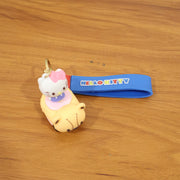 Cute Cartoon Cat Riding Toy Car Silicone Keychain (1 Pc) thumbnail 6