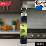 Cute Cartoon Printed Plastic Water Bottle (300 Ml  1 Pc) thumbnail 7
