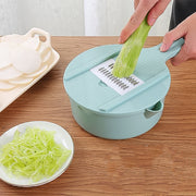 Vegetable Choppers With Drain Basket  6 In 1 Vegetable Slicer Blades (1 Set) thumbnail 4