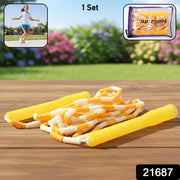 Yellow  White Beaded Skipping Jump Rope (1 Set) thumbnail 7