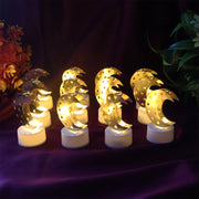 Decorative Moon Shaped Flameless Led Candles (12 Pc) thumbnail 3