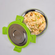 8139 Ganesh Solo Round 400 Stainless Steel Leak Proof Airtight Lunch Pack For Office  School Use thumbnail 6