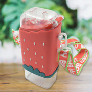 12555 Portable Cute Water Bottle For Kids Unique Ice Cream Shape Water Cup Popsicle Shaped Plastic Kettle With Straw Adjustable Shoulder Strap Bpa Free Leakproof (300 Ml) thumbnail 1