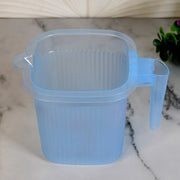 Plastic Square Transparent  Bath Water Mug (1 Pc  1000 Ml  Mix Color) thumbnail 4