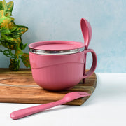 Apex Premium 700 Ml Multipurpose Noodle Bowl With Handle Lid And Fork thumbnail 4