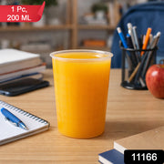 Transparent Reusable Plastic Drinking Glass 200 Ml Approx (1 Pc) thumbnail 6