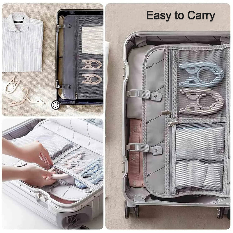 1432b 10 Pcs Portable Folding Clothes Hanger Creative Travel Easy To Carry Clothes Hanger For Adults And Children