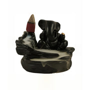 Smoke Fountain Ganesha Idol Decoration Items With 8 Pc Backflow Incense Cones Sticks (1 Pc) thumbnail 4
