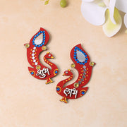 Decorative Wooden Shubh Labh Wall Hanging (2 Pc) thumbnail 5