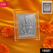 Embossed Silver-plated Lord Ganesha Photo Frame  (1 Pc) thumbnail 4