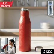Stainless Steel Water Bottle Red Color (1000 Ml 1 Pc) thumbnail 7