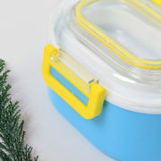 Durable Plastic Lunch Box For Kids With 2 In 1 Spoon Fork (1 Pc) thumbnail 5