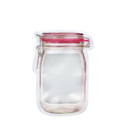 1074 Reusable Airtight Seal Plastic Food Storage Mason Jar Zipper (500ml) thumbnail 6