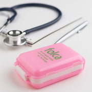 Portable Pink Dual-sided Pill Organizer Box (1 Pc) thumbnail 4