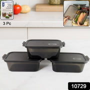 Rectangular Food Storage Containers - (3 Pc  Set) thumbnail 7