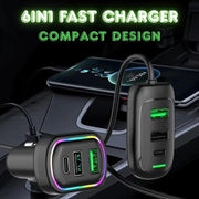 Rgb Breathing Light Multi Port Car Usb Charger (1 Set 1.5m) thumbnail 2