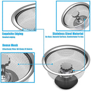 Stainless Steel Sink Strainer Basket Strainer Kitchen Sink Strainer (1 Pc) thumbnail 3