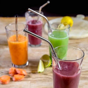 579 Set Of 4 Stainless Steel Straws  Brush (2 Straight Straws 2 Bent Straws 1 Brush) thumbnail 3